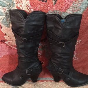 Black Rampage Heeled Boots